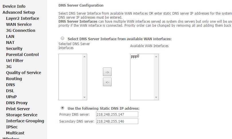 Bsnl Public DNS Server IP Address